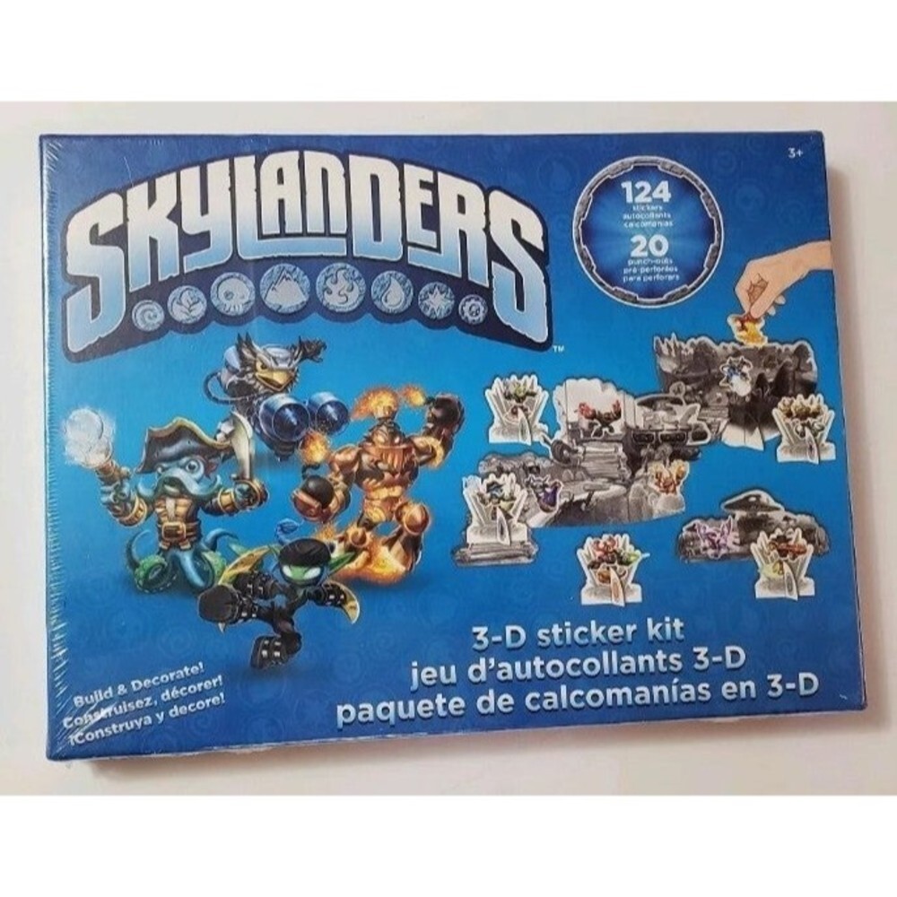 Skylanders 3-D Sticker Kit Set New Sealed Box